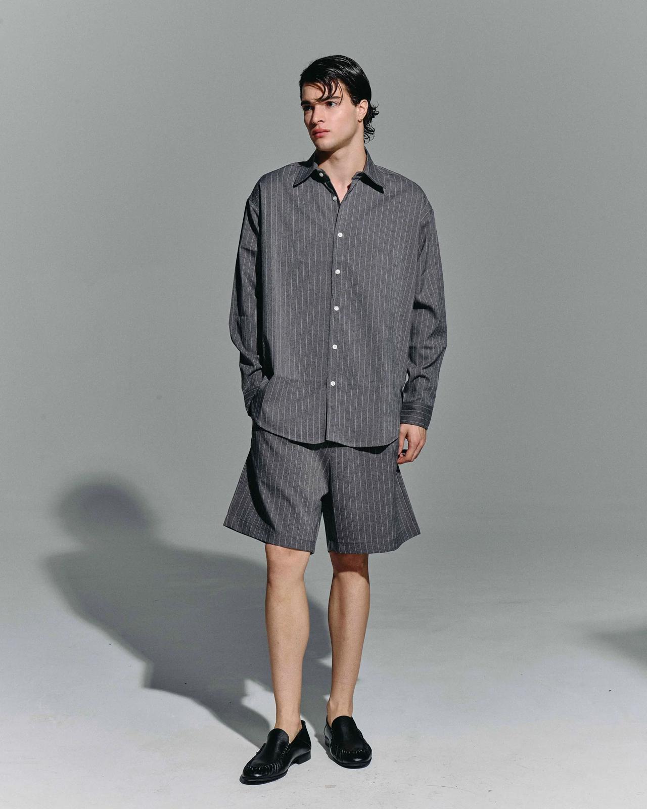 Camicia “Grey Pinstripe” – Grey