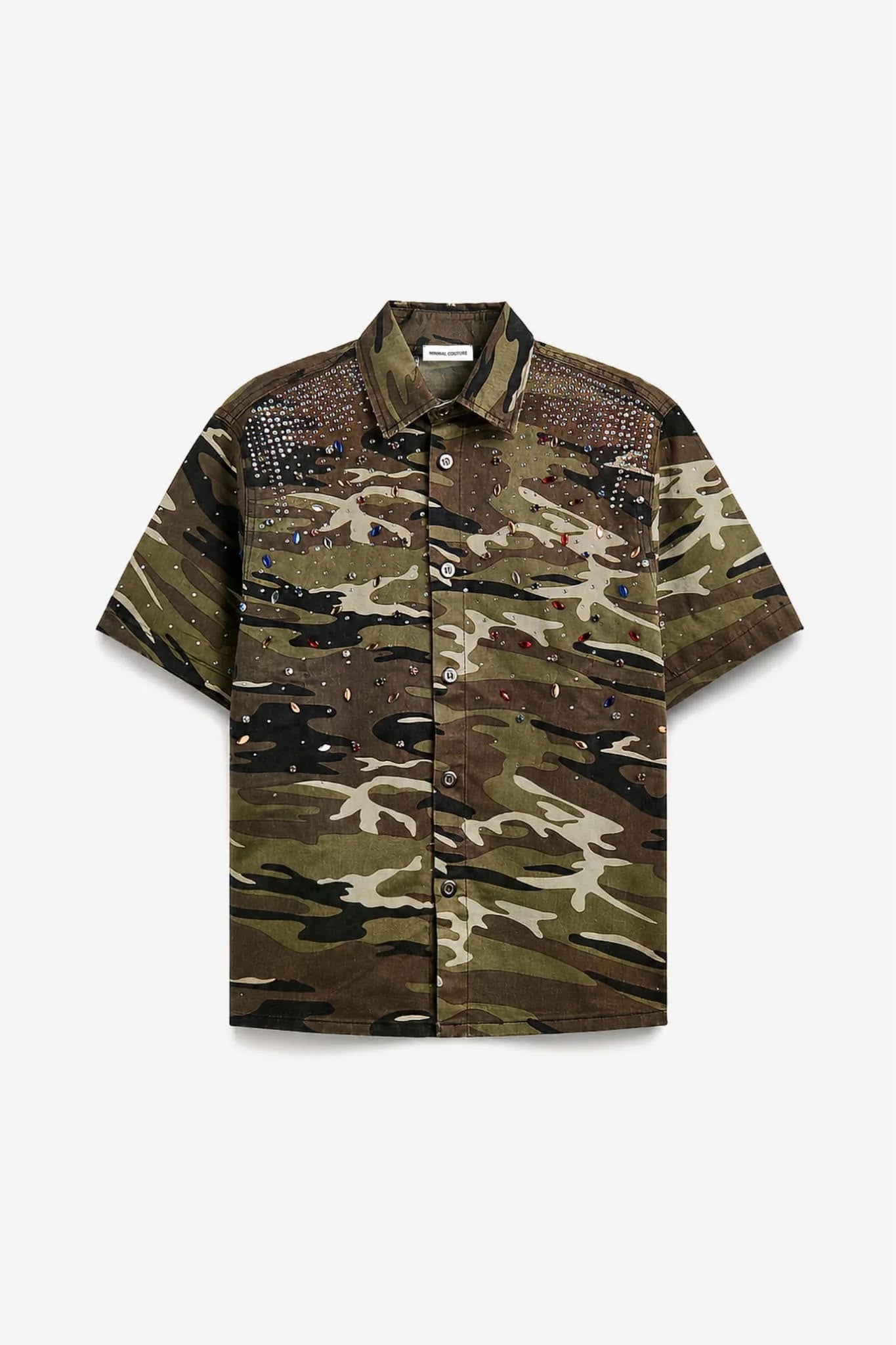 Camicia Oversize Camouflage Crystal