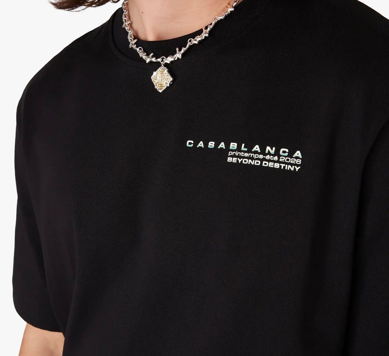 T-SHIRT CASABLANCA GLITCH ORCHID