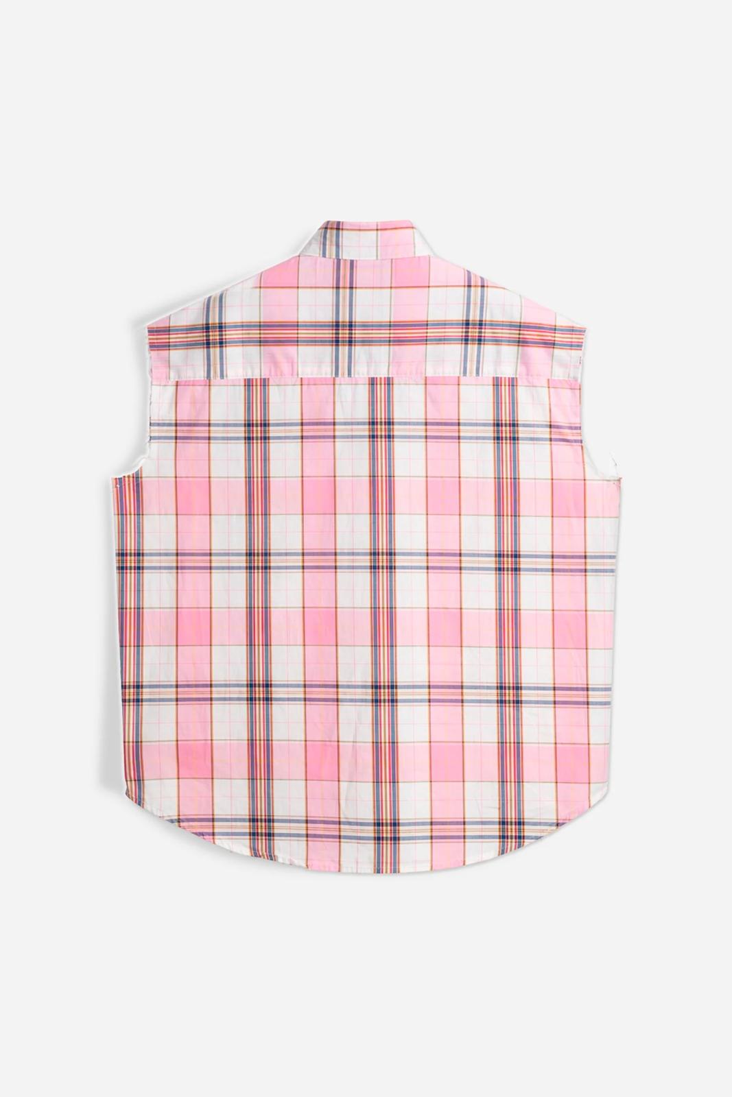 Camicia smanicata Quadri Pink