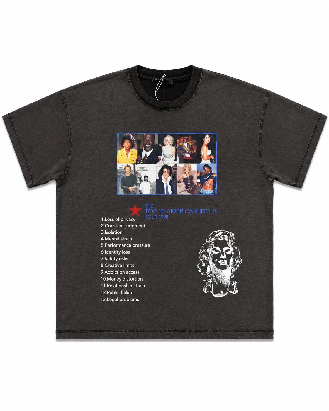 T-Shirt “American Idols” – Washed Black