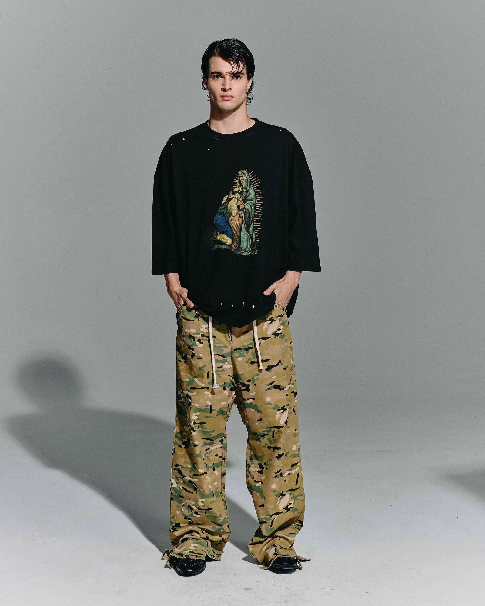 T-shirt stampata Black